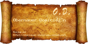Obernauer Domicián névjegykártya